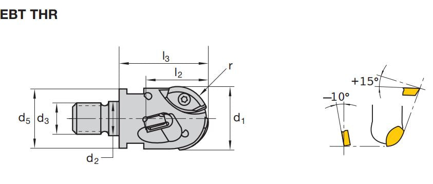 EBT X12.020TS032 Kopier-aufschraubfräser 20 x 20 mm LMT Fette