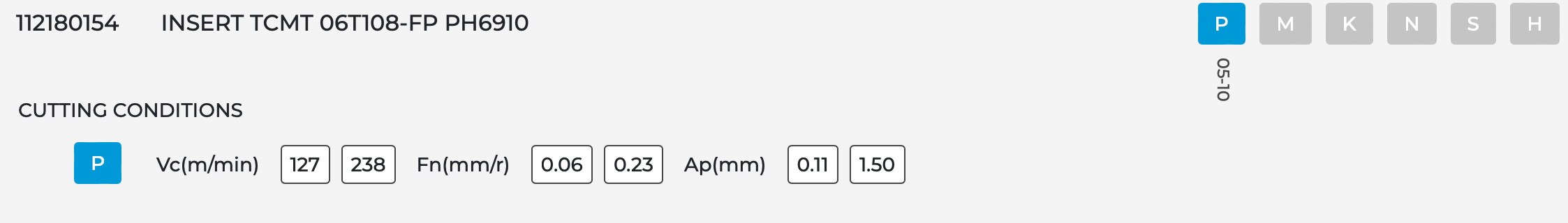 10 Stk. TCMT 06T108 FP PALBIT Wendeschneidplatten