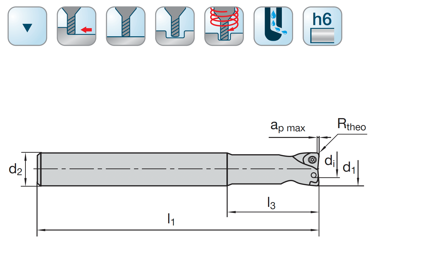 Multi Edge 3Feed ECP X07.25AN190-I Hochvorschubfräser LMT FETTE
