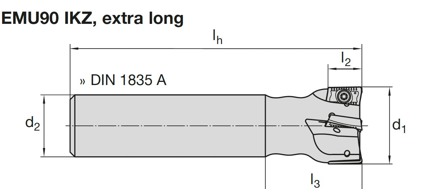 EMU90 A11.020AN-IF Hochvorschubfräser LMT FETTE