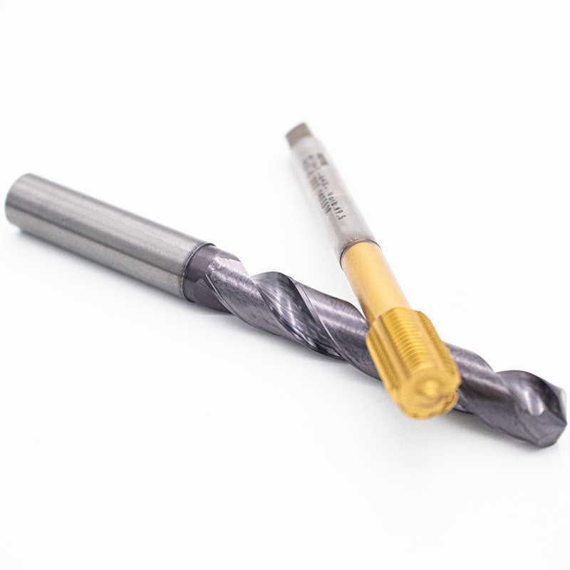 Set Ø9,5mm Spiralbohrer 5xD VHM und Gewindeformer M10x1 HSS-E