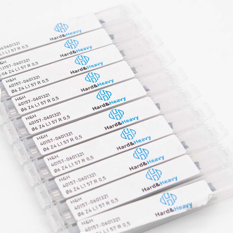 Ø 6,0x13,0x57 mm VHM Fräser mit Radius, Z4 Hard & Heavy ungleiche Teilung, abgesetzt