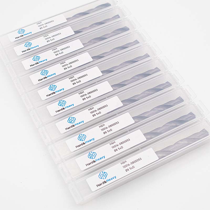 Ø8 mm 5xD Spiralbohrer Hard & Heavy Vollhartmetall Spiralgenutet