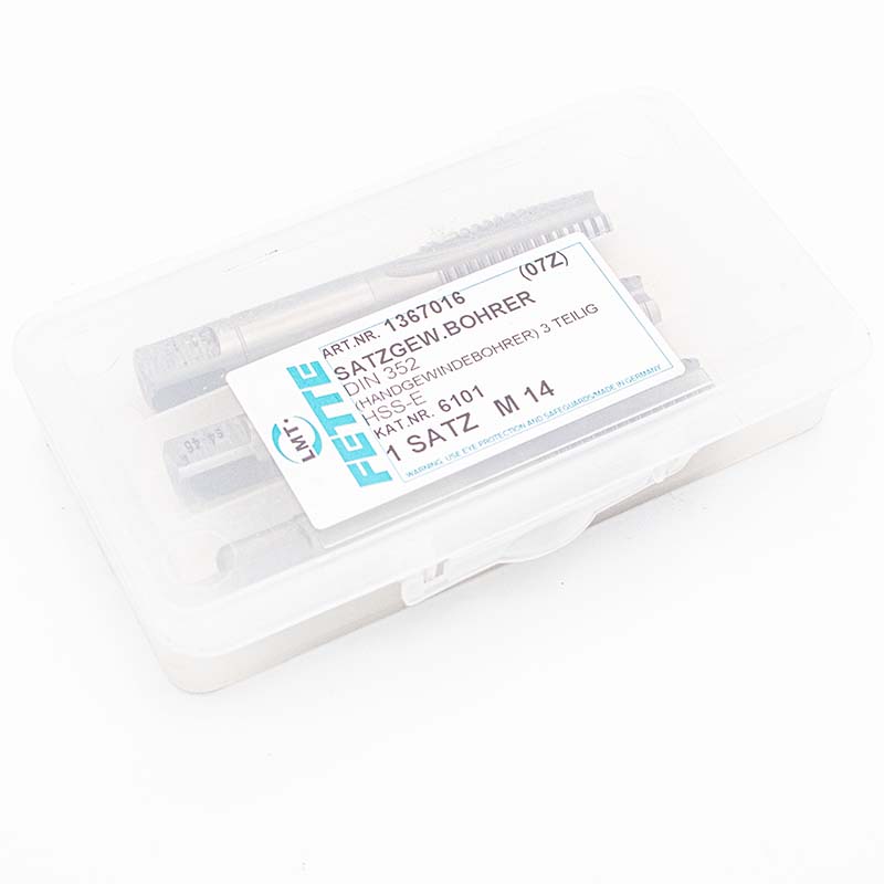 3 Stk. LMT FETTE Satz Gewindebohrer DIN 352 M14 HHS-E (Handgewindebohrer)