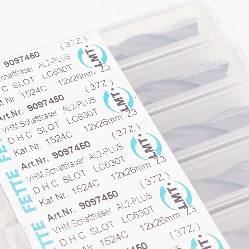 12x26 mm Z3 LMT FETTE VHM Schaftfräser DHC SLOT LC630T DIN6527