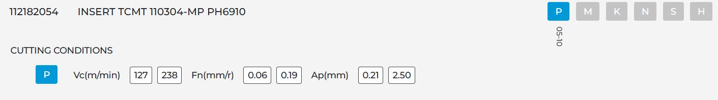10 Stk. TCMT 110304 MP PALBIT Wendeschneidplatten