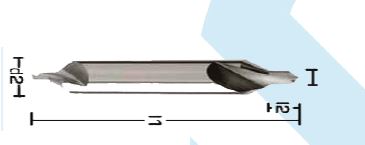 Ø 2 mm VHM ZeØ 2 mm VHM Zentrierbohrer 60° DIN 333