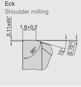 Feed-Jet Schneideinsatz LDN10M Eck. L3.5 DP012
