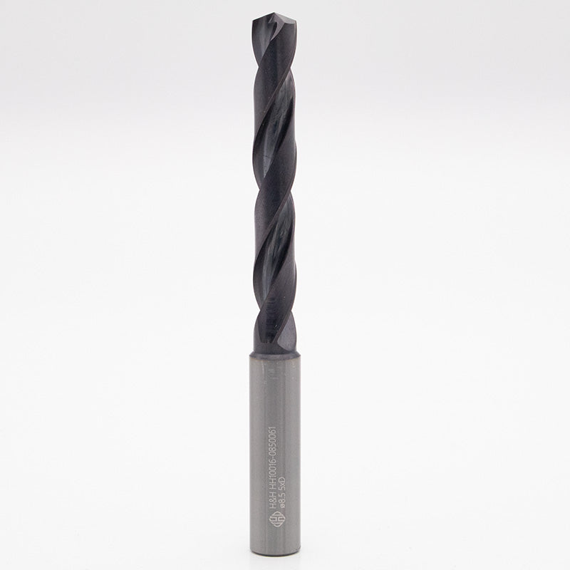 Ø 8,5 mm VHM Bohrer 5xd TiAlN Hard&Heavy Premium Qualität