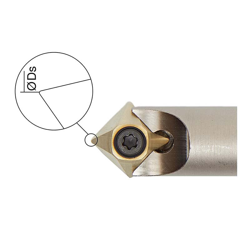 Fas- und Zentrierfräser 30° 16 mm inkl. 5 Wendeplatten SEEX 12T408 in Dose