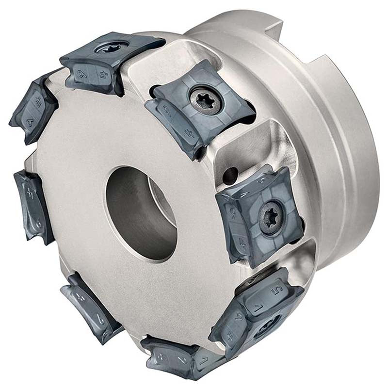 Tangentialfräser 90° Ø 80,00 mm 10 Zähne XNMU 1206 mit Innenkühlung