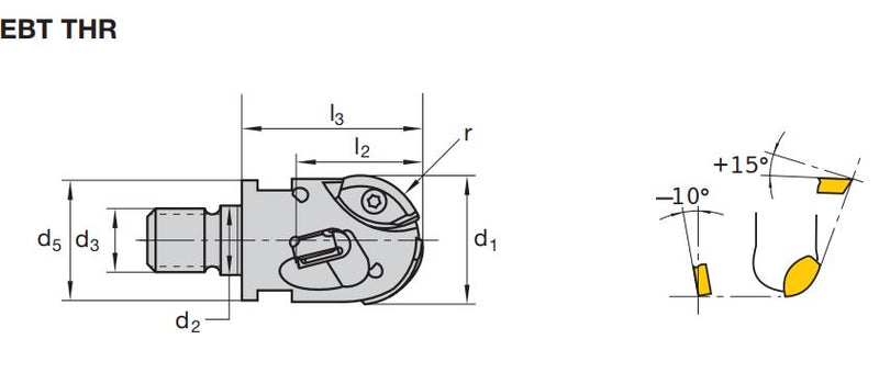 EBT X12.020TS032 Kopier-aufschraubfräser 20 x 20 mm LMT Fette