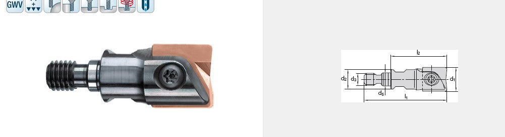 LMT FETTE Kopieraufschraubfräser GWV EBG V20.020TS032 Bestückt