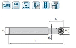 LMT FETTE KIENINGER EBG R08.00AN150-C Kugel-Kopierfräser GWR mit Hartmetall Schaft
