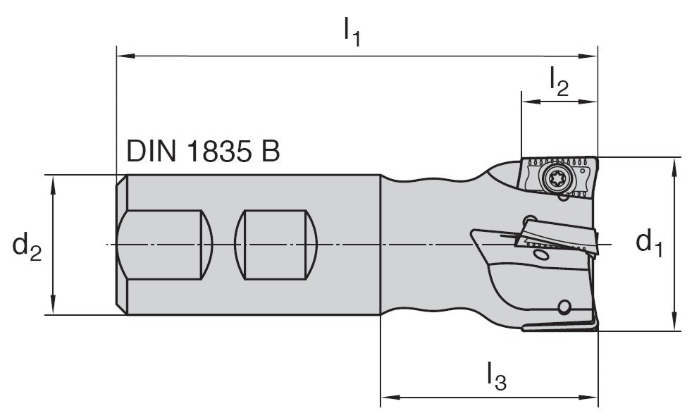 LMT FETTE Univex-Schaftfräser EMU90 mit Innen Kühlung Bestückt