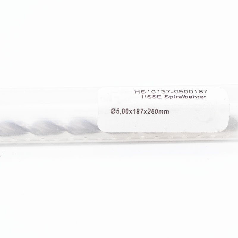 HSSE Spiralbohrer 5,0 x 187 x 250 überlang 130°