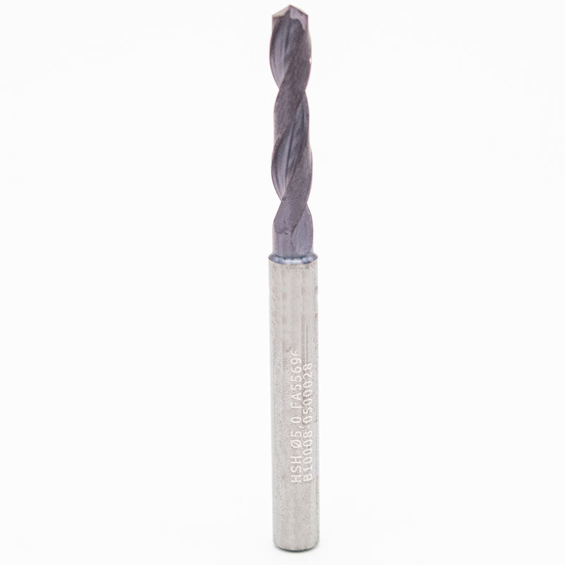 Ø 5 mm 3xD Spiralbohrer VHM Hard & Heavy  Spiralgenutet