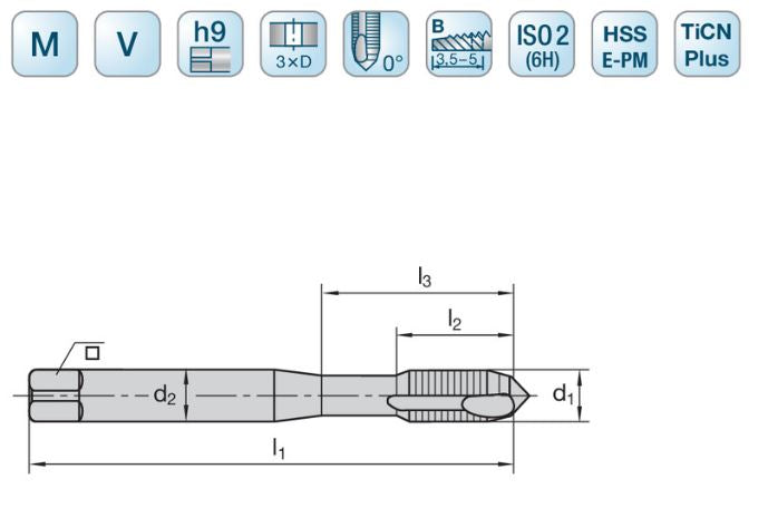 LMT FETTE M8 HSS-E Maschinen-gewindebohrer Markant V DIN 376