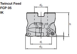 FCP05 X65.066AN-l Twincut-Feed    Hochvorschubfräskopf  LMT FETTE