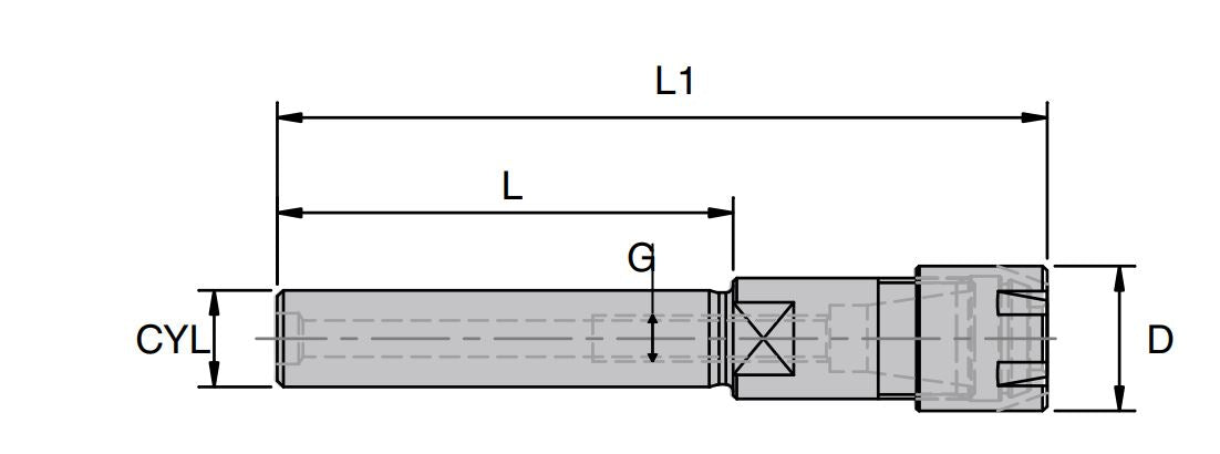 WCCH/ER11M-100/CYL16 Bilz Spannzangenfutter Typ ER Zylinder Schaft