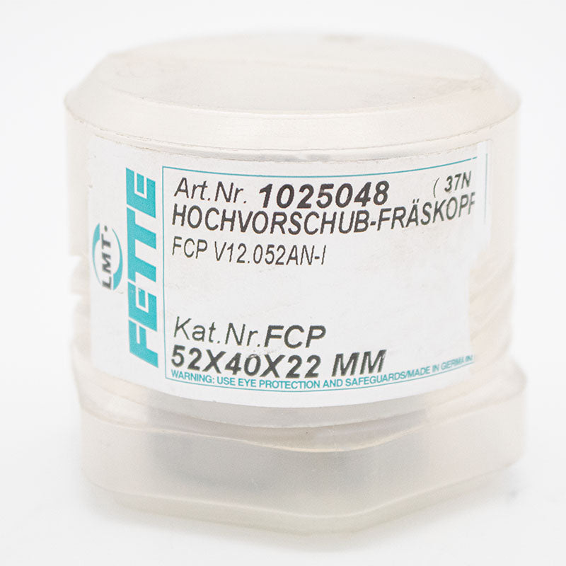 MultiEdge 4 Feed  FCP V12.052AN-l  52x40x22 mm Hochvorschubfräskopf  LMT FETTE Bestückt