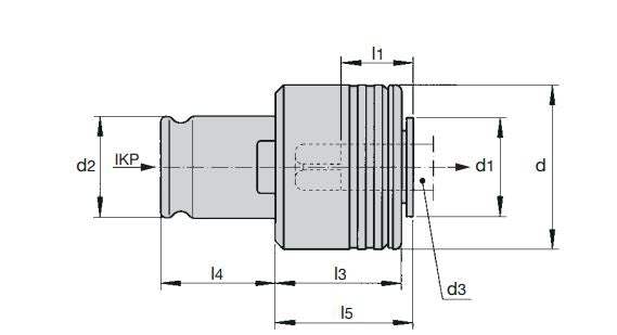 WES 1B 4 x 3,15- M5  BILZ Schnellwechsel-Einsatz mit Sicherheitskupplung