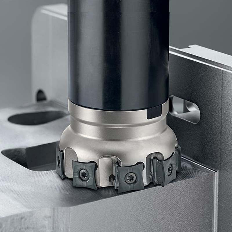 Tangentialfräser 90° Ø 80,00 mm 10 Zähne XNMU 1206 mit Innenkühlung